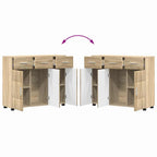 Sideboard FLORIN Sonoma-Eiche 88,5 x 30,5 x 73 cm Holzwerkstoff