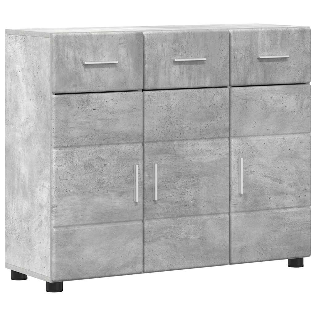 Sideboard FLORIN Beton Grau 88,5 x 30,5 x 73 cm Holzwerkstoff