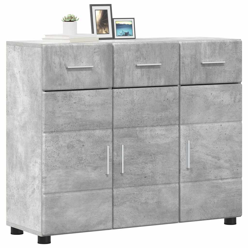 Sideboard FLORIN Beton Grau 88,5 x 30,5 x 73 cm Holzwerkstoff