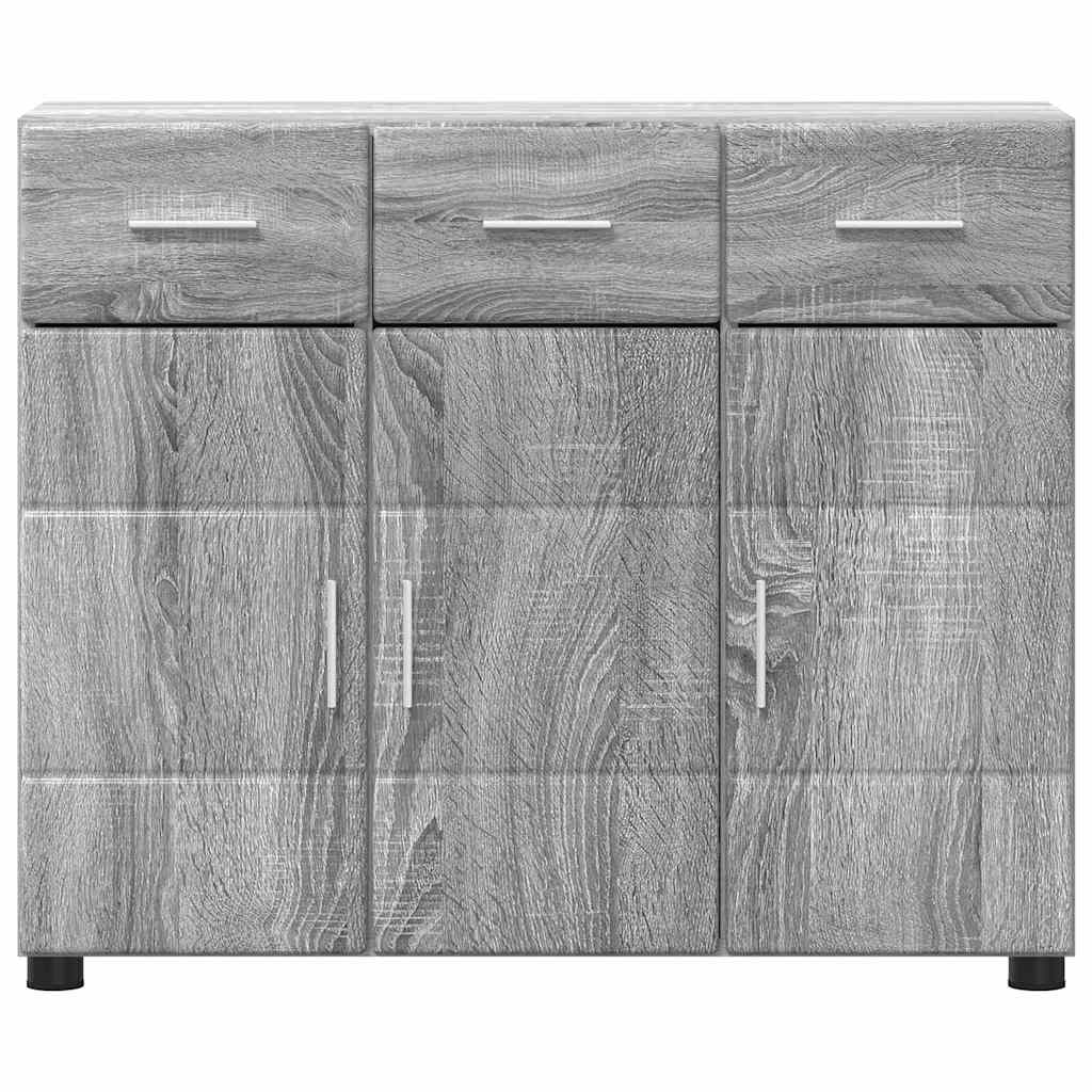 Sideboard mit Regal FLORIN Graues Sonoma 88,5 x 30,5 x 73 cm
