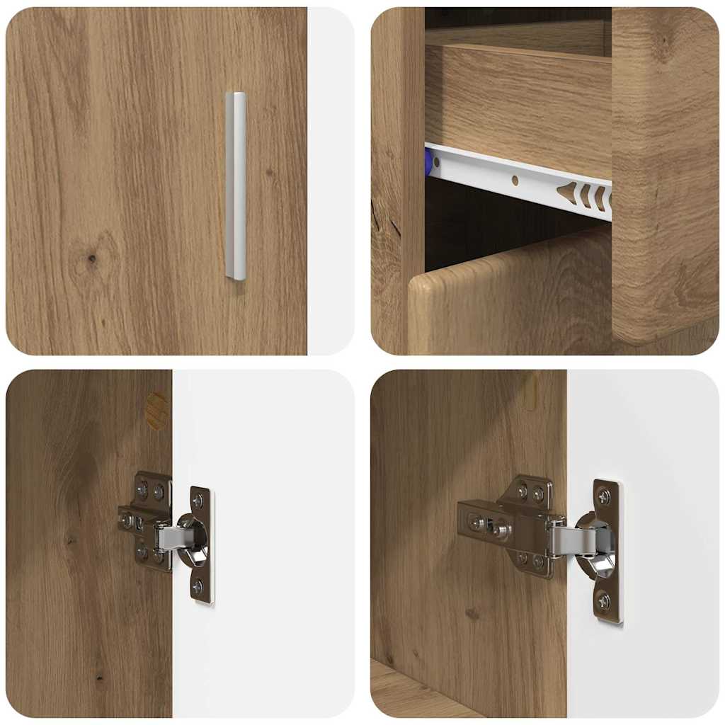 Sideboard mit Regal FLORIN Artisan-Eiche 88,5 x 30,5 x 73 cm