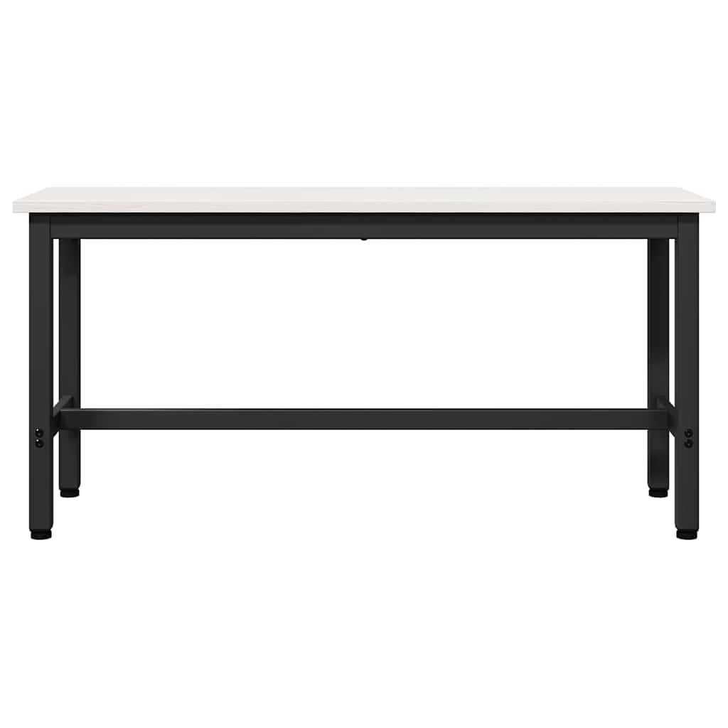 Esstischbank 2 pcs Weiß 100 x 32,5 x 49 cm Massives Kiefernholz