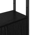 Bücherregal Schwarz Eichen-Optik 40 x 24 x 161 cm Holzwerkstoff