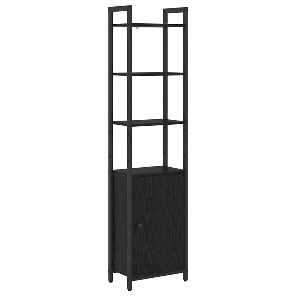 Bücherregal Schwarz Eichen-Optik 40 x 24 x 161 cm Holzwerkstoff