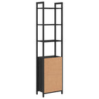 Bücherregal Schwarz Eichen-Optik 40 x 24 x 161 cm Holzwerkstoff