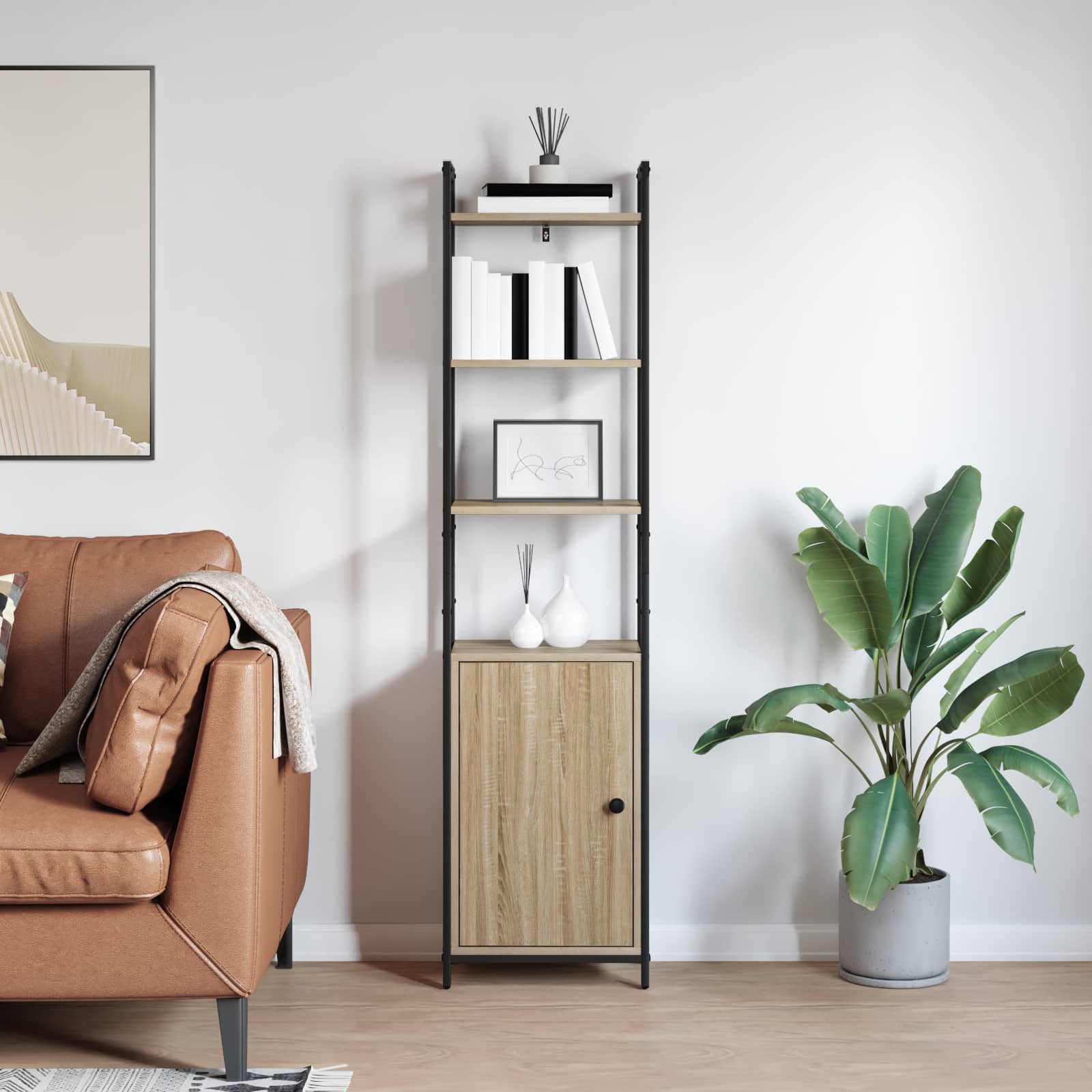 Bücherregal Sonoma-Eiche 40 x 24 x 161 cm Holzwerkstoff