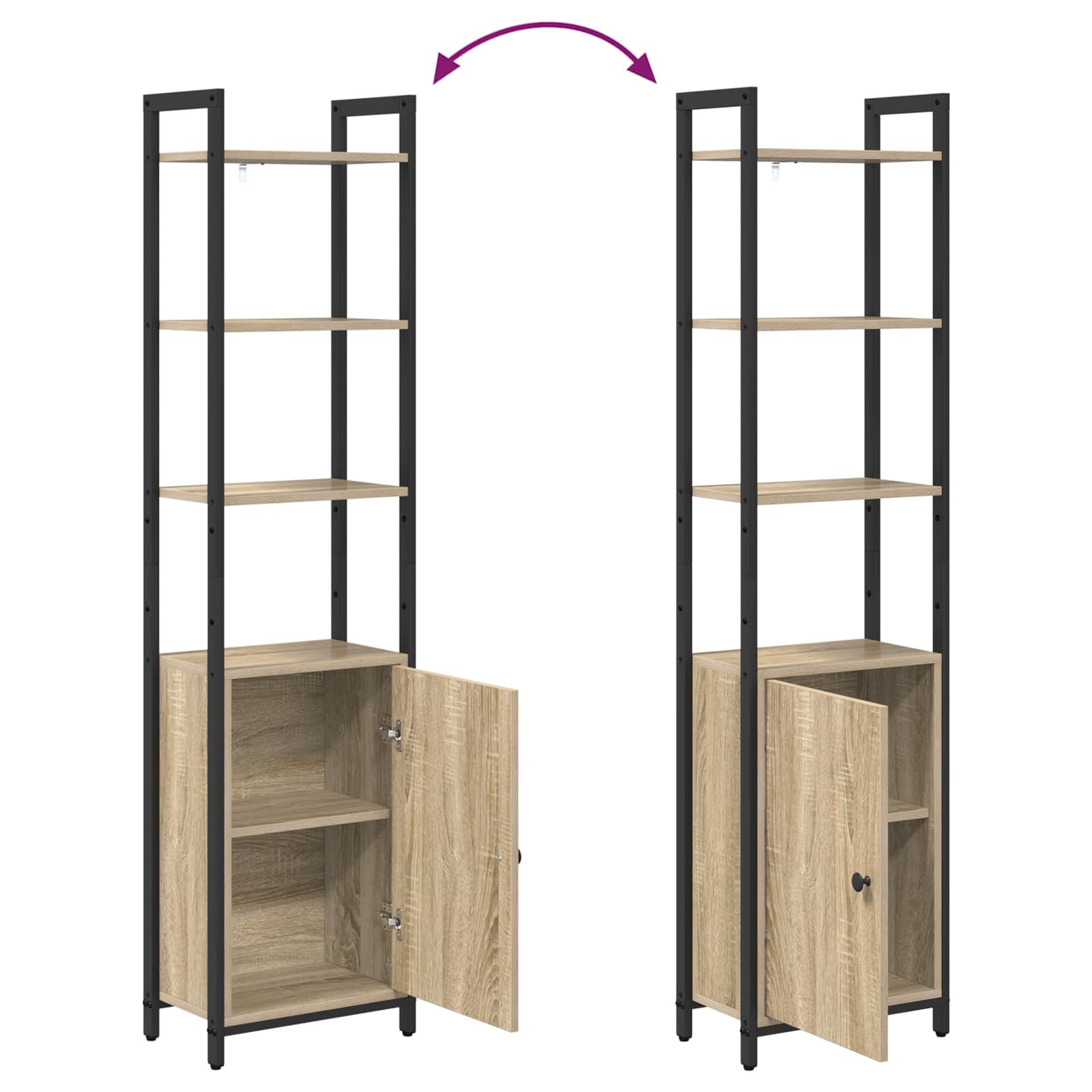 Bücherregal Sonoma-Eiche 40 x 24 x 161 cm Holzwerkstoff
