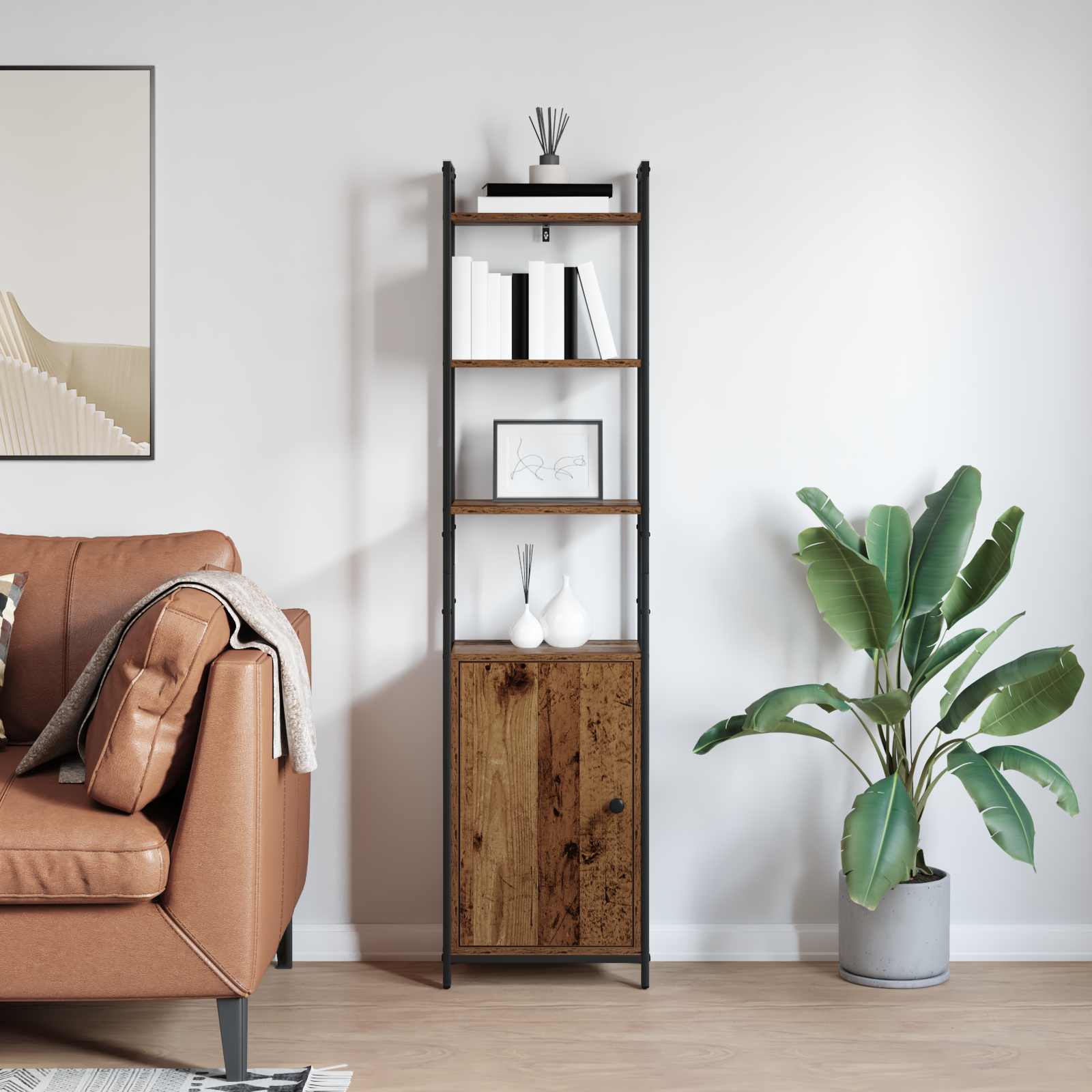 Bücherregal Altholz 40 x 24 x 161 cm Holzwerkstoff