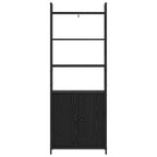 Bücherregal Schwarz Eichen-Optik 60 x 24 x 161 cm Holzwerkstoff