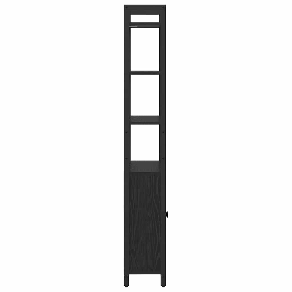 Bücherregal Schwarz Eichen-Optik 60 x 24 x 161 cm Holzwerkstoff