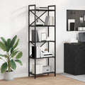 Bücherregal Schwarz Eichen-Optik 56 x 34 x 171 cm Holzwerkstoff