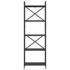 Bücherregal Schwarz Eichen-Optik 56 x 34 x 171 cm Holzwerkstoff
