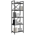 Bücherregal Schwarz Eichen-Optik 56 x 34 x 171 cm Holzwerkstoff