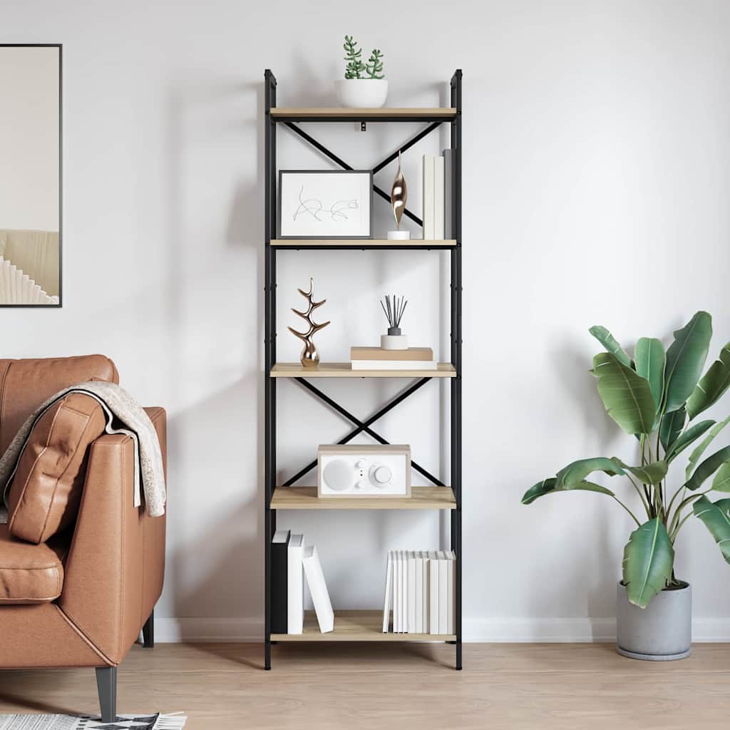 Bücherregal Sonoma-Eiche 56 x 34 x 171 cm Holzwerkstoff