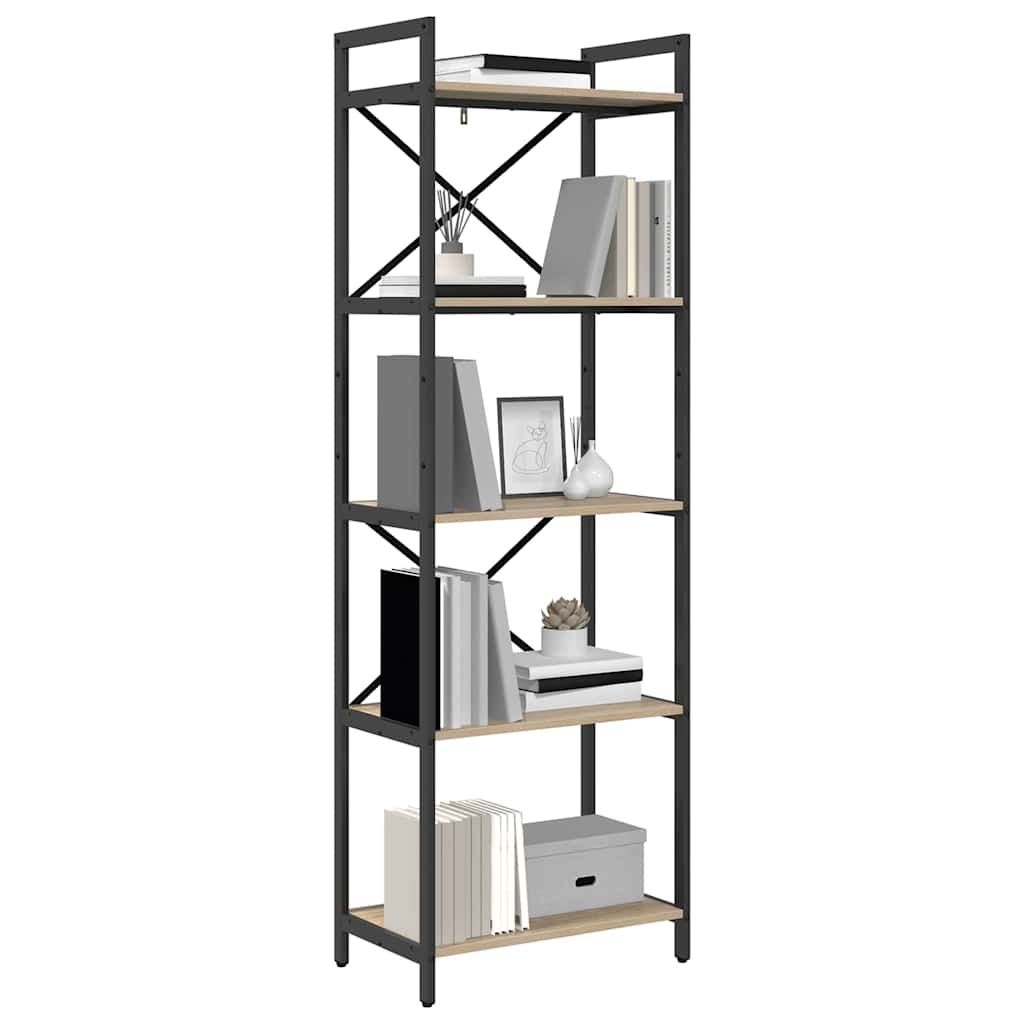 Bücherregal Sonoma-Eiche 56 x 34 x 171 cm Holzwerkstoff