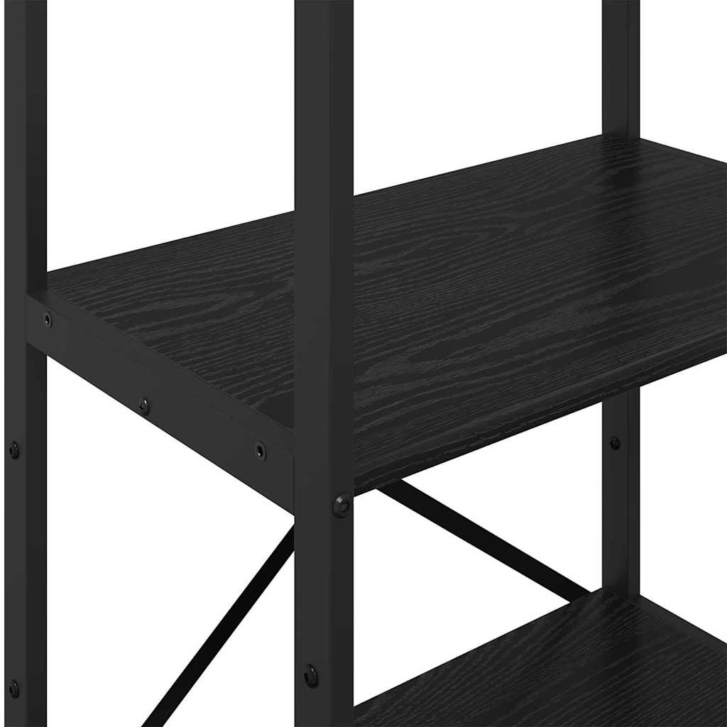 Bücherregal Schwarz Eichen-Optik 56 x 34 x 133,5 cm