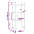 Bücherregal Sonoma-Eiche 56 x 34 x 133,5 cm Holzwerkstoff