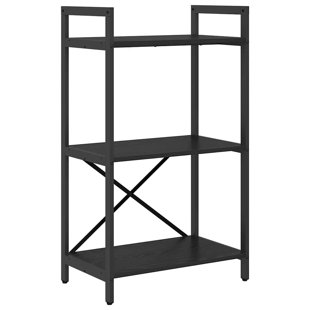 Bücherregal Schwarz Eichen-Optik 56 x 34 x 96 cm Holzwerkstoff