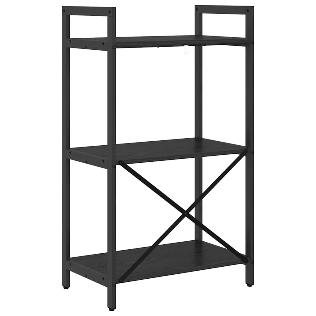 Bücherregal Schwarz Eichen-Optik 56 x 34 x 96 cm Holzwerkstoff
