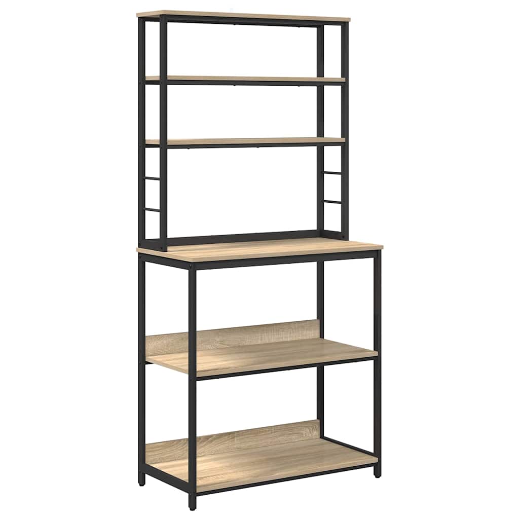 Küchenregal Sonoma-Eiche 80 x 40 x 168 cm Holzwerkstoff