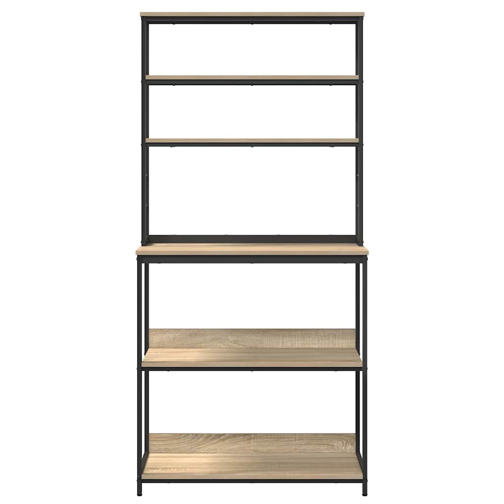 Küchenregal Sonoma-Eiche 80 x 40 x 168 cm Holzwerkstoff