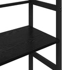 Bücherregal Schwarz Eichen-Optik 40 x 29,5 x 81 cm