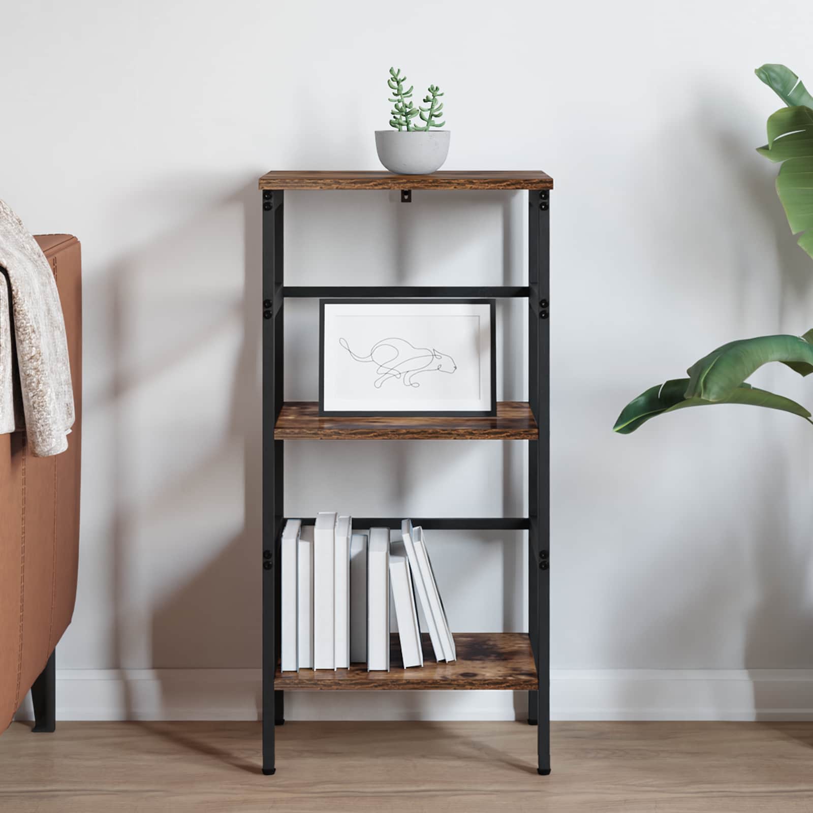 Bücherregal Geräucherte Eiche 40 x 29,5 x 81 cm Holzwerkstoff