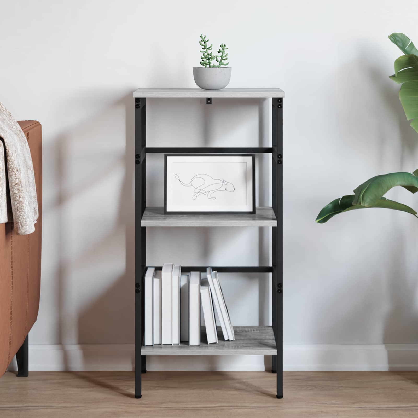 Bücherregal Graues Sonoma 40 x 29,5 x 81 cm Holzwerkstoff