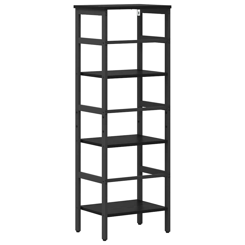 Bücherregal Schwarz Eichen-Optik 40 x 29,5 x 115 cm