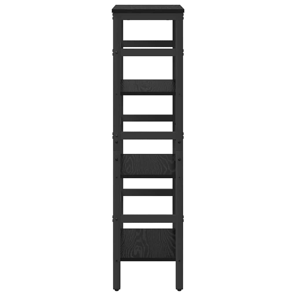 Bücherregal Schwarz Eichen-Optik 40 x 29,5 x 115 cm