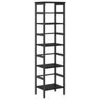 Bücherregal Schwarz Eichen-Optik 40 x 29,5 x 149 cm