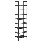 Bücherregal Schwarz Eichen-Optik 40 x 29,5 x 149 cm