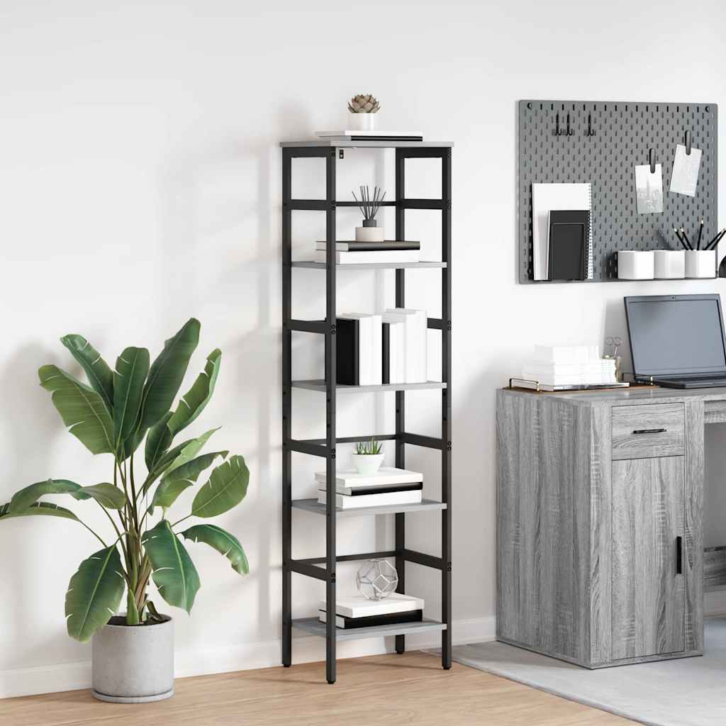 Bücherregal Graues Sonoma 40 x 29,5 x 149 cm Holzwerkstoff