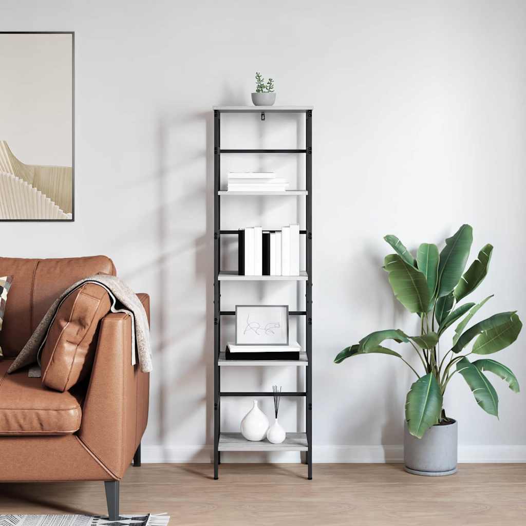 Bücherregal Graues Sonoma 40 x 29,5 x 149 cm Holzwerkstoff