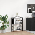 Bücherregal Schwarz Eichen-Optik 60 x 29,5 x 81 cm