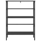 Bücherregal Schwarz Eichen-Optik 60 x 29,5 x 81 cm