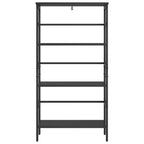Bücherregal Schwarz Eichen-Optik 60 x 29,5 x 115 cm