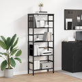 Bücherregal Schwarz Eichen-Optik 60 x 29,5 x 149 cm