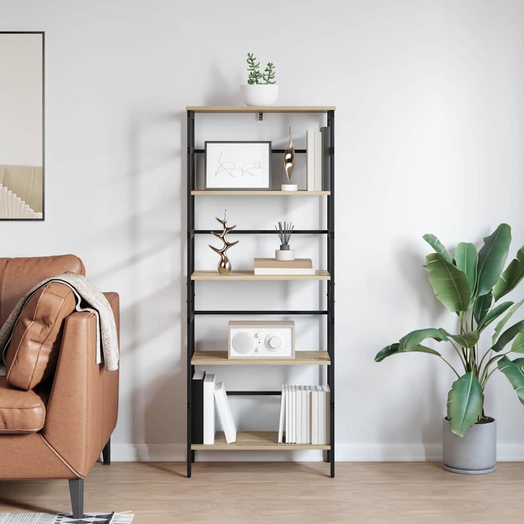 Bücherregal Sonoma-Eiche 60 x 29,5 x 149 cm Holzwerkstoff