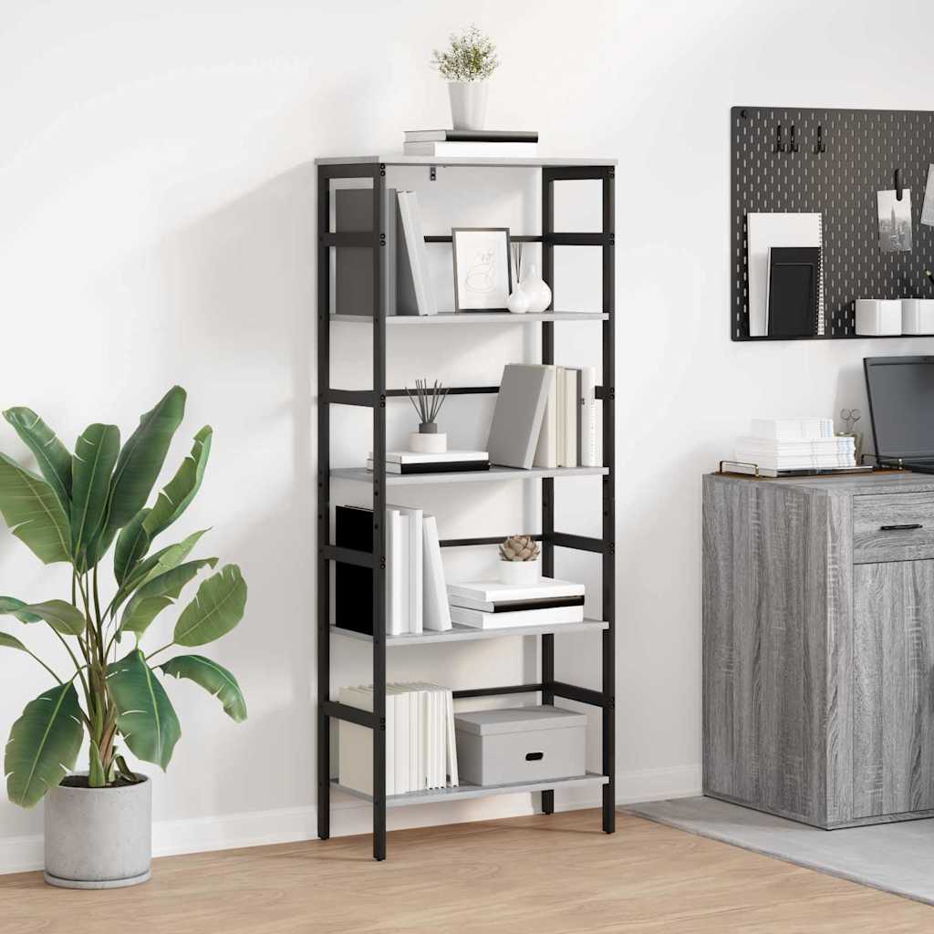 Bücherregal Graues Sonoma 60 x 29,5 x 149 cm Holzwerkstoff