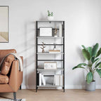 Bücherregal Graues Sonoma 60 x 29,5 x 149 cm Holzwerkstoff