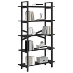 Bücherregal Schwarz Eichen-Optik 100 x 33,5 x 178 cm