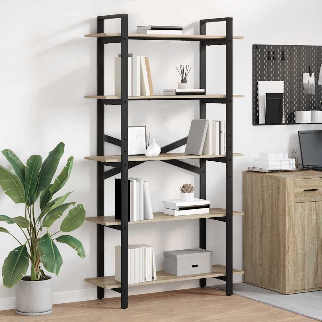 Bücherregal Sonoma-Eiche 100 x 33,5 x 178 cm Holzwerkstoff