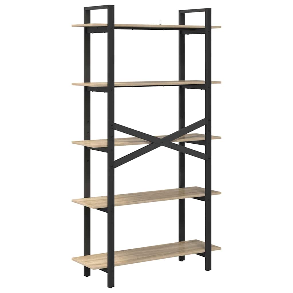 Bücherregal Sonoma-Eiche 100 x 33,5 x 178 cm Holzwerkstoff