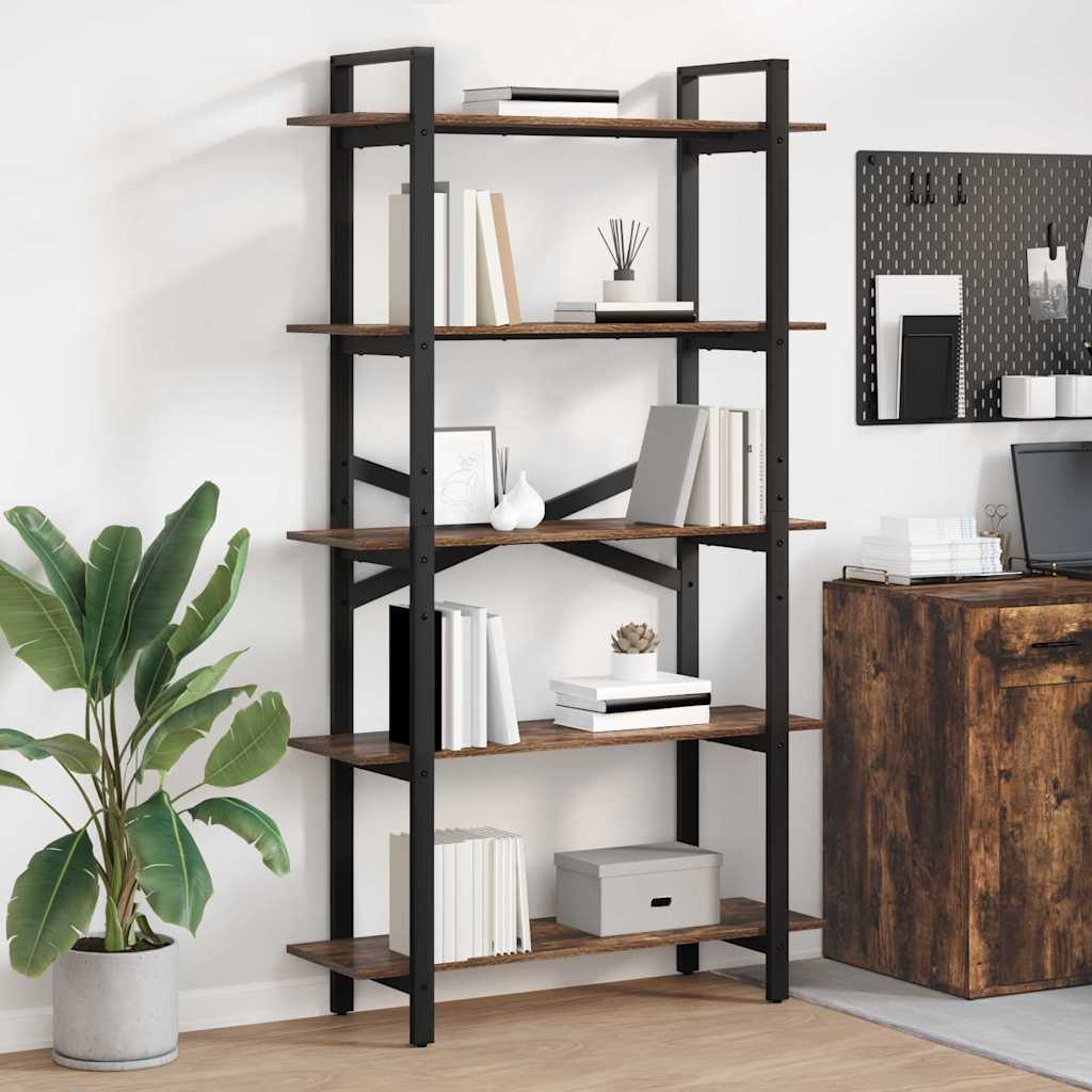 Bücherregal Geräucherte Eiche 100 x 33,5 x 178 cm Holzwerkstoff