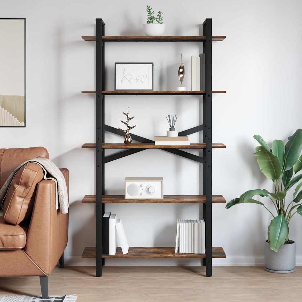 Bücherregal Geräucherte Eiche 100 x 33,5 x 178 cm Holzwerkstoff