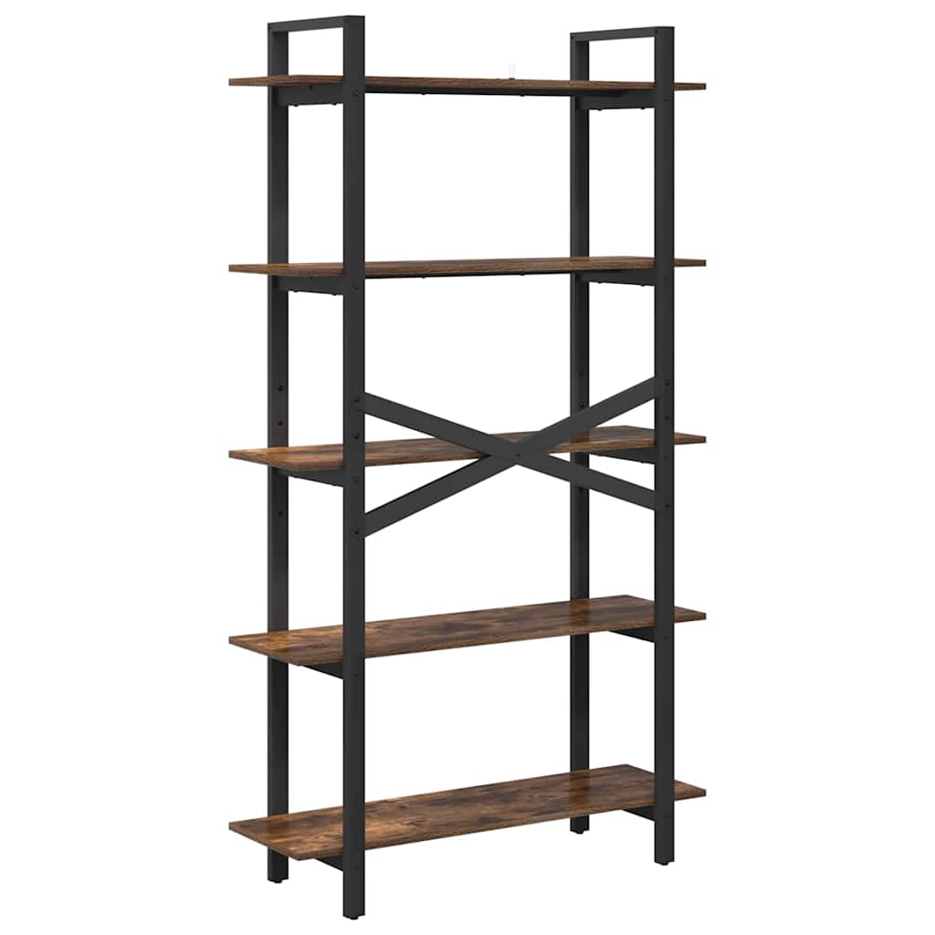 Bücherregal Geräucherte Eiche 100 x 33,5 x 178 cm Holzwerkstoff