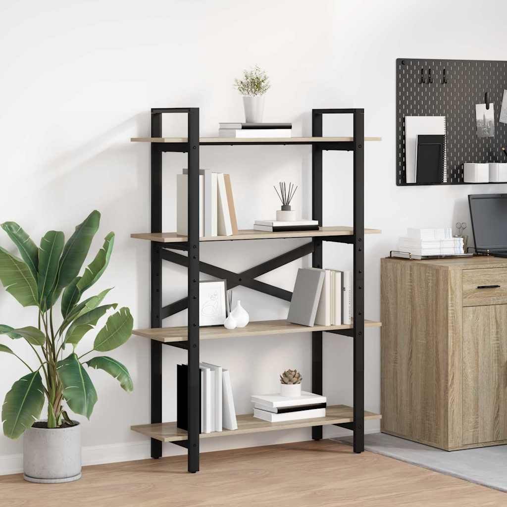 Bücherregal Sonoma-Eiche 100 x 33,5 x 140 cm Holzwerkstoff