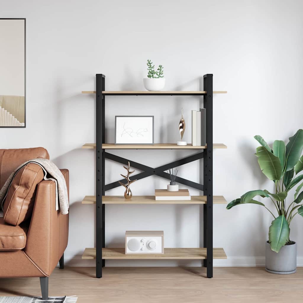 Bücherregal Sonoma-Eiche 100 x 33,5 x 140 cm Holzwerkstoff