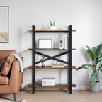 Bücherregal Geräucherte Eiche 100 x 33,5 x 140 cm Holzwerkstoff